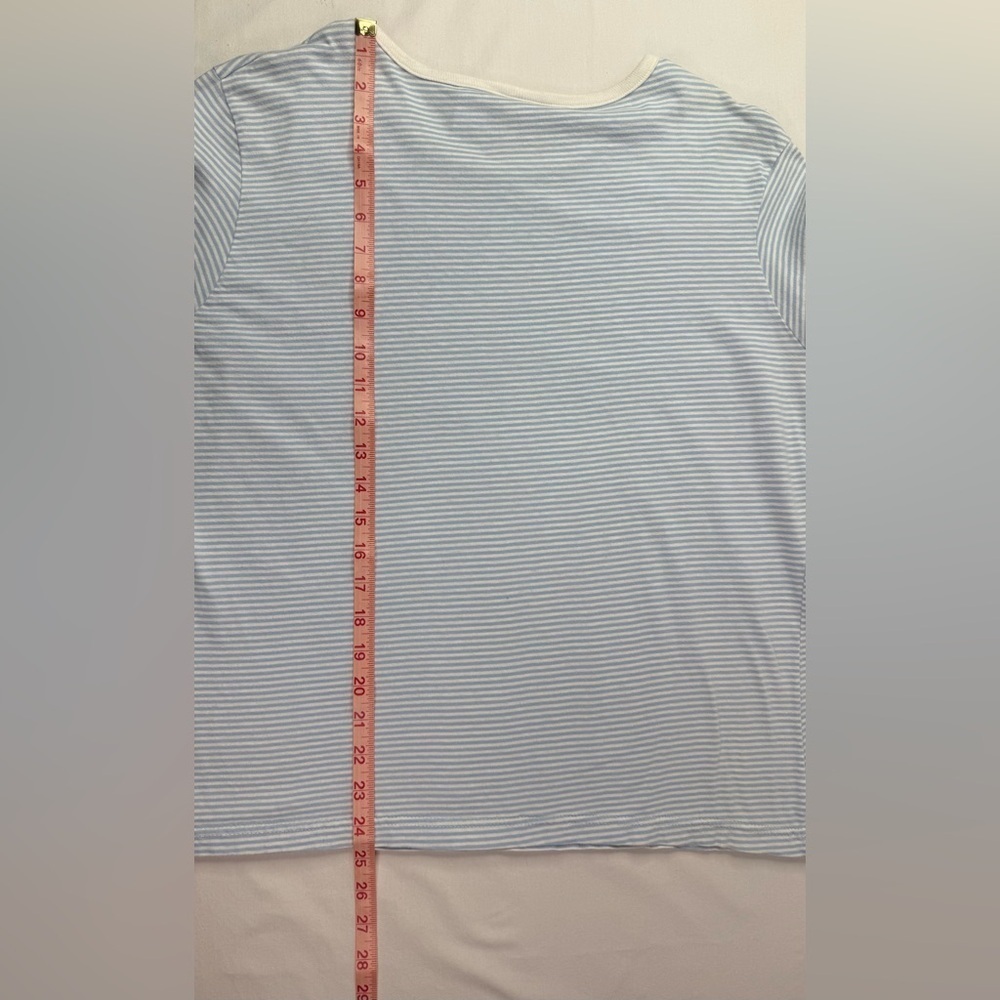 Cherokee Crew Neck Striped Long Sleeve Top Striped Size XL - Picture 6 of 6